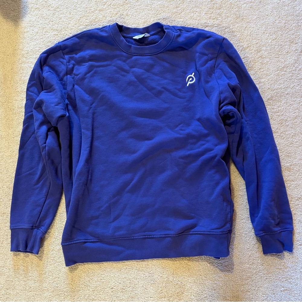 Peloton Men's Crewneck Sweater in Deep Blue/ purple